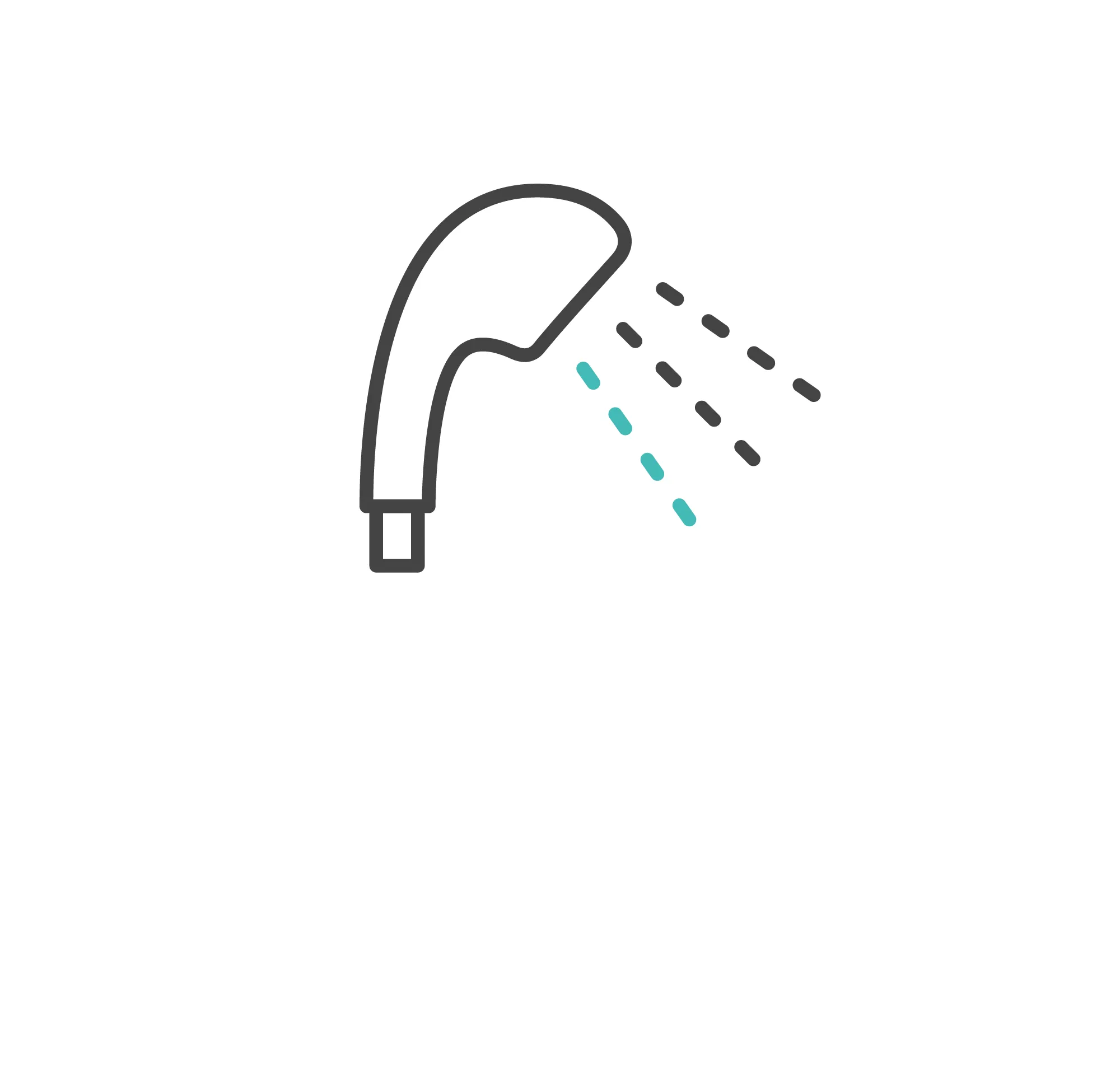 シャワーブース男女別々に完備