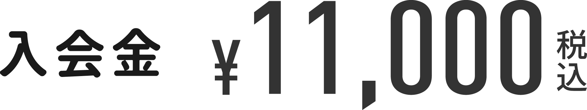 入会金¥11,000